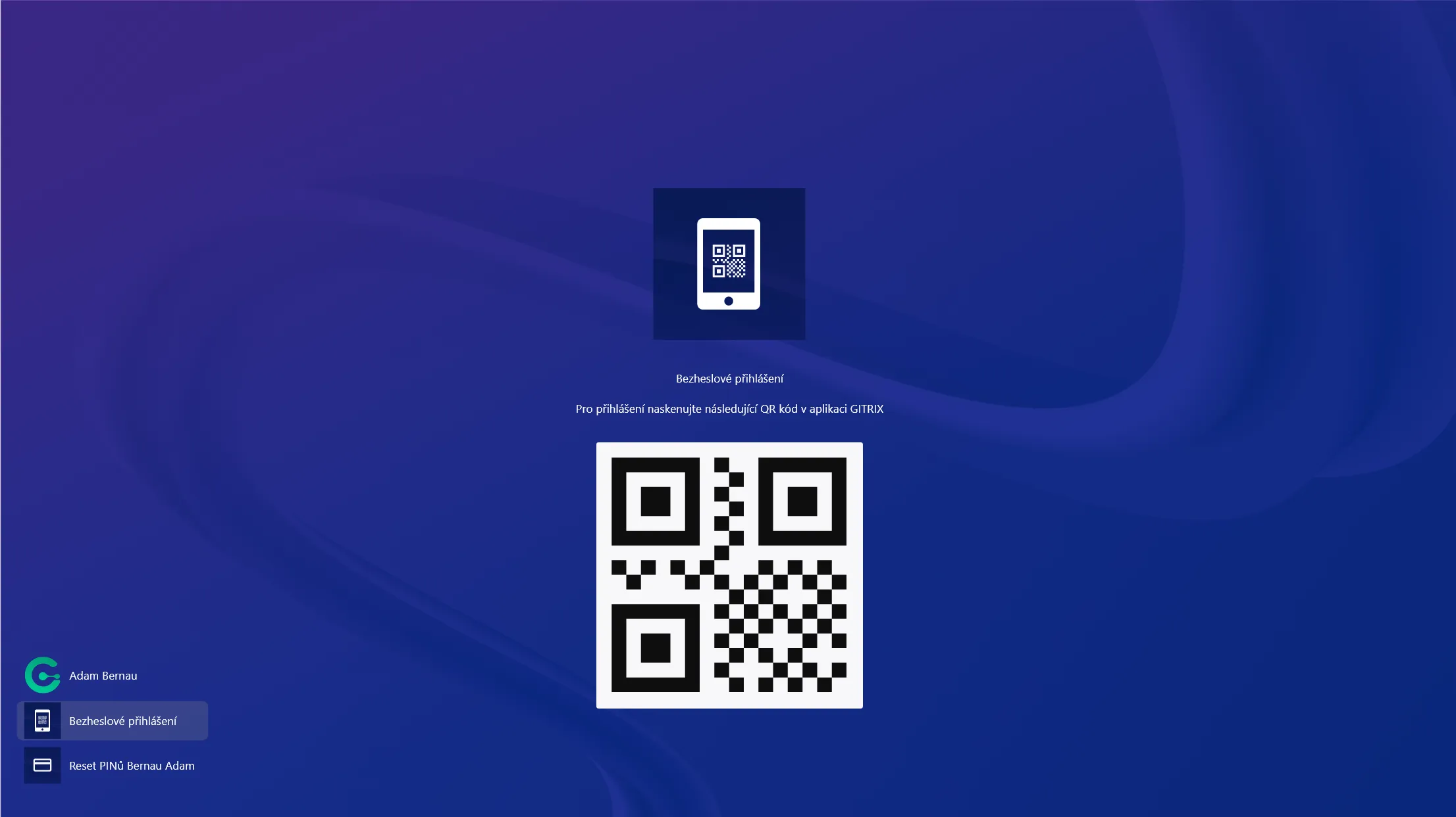 QR kód pro bezheslové přihlášení do Windows
