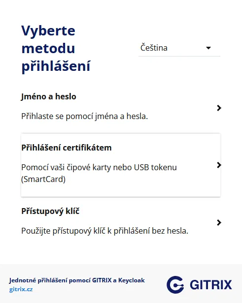 Ikona přihlášení kartou